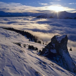 Abendstimmung über Lenzerheide.