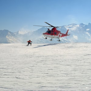 Rettung per Heli. 