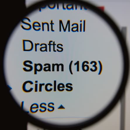 Spamordner bei den Emails