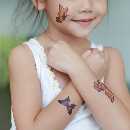 Es gibt auch besondere Kinder-Tattoos. 