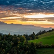 Sonnenuntergang über dem Hogerland