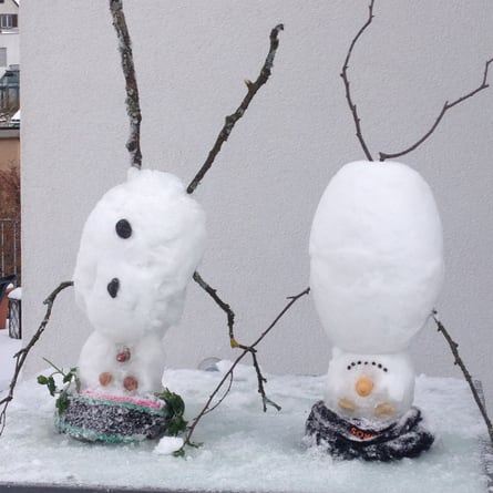 Handstand - geht auch beim Schneemann. 