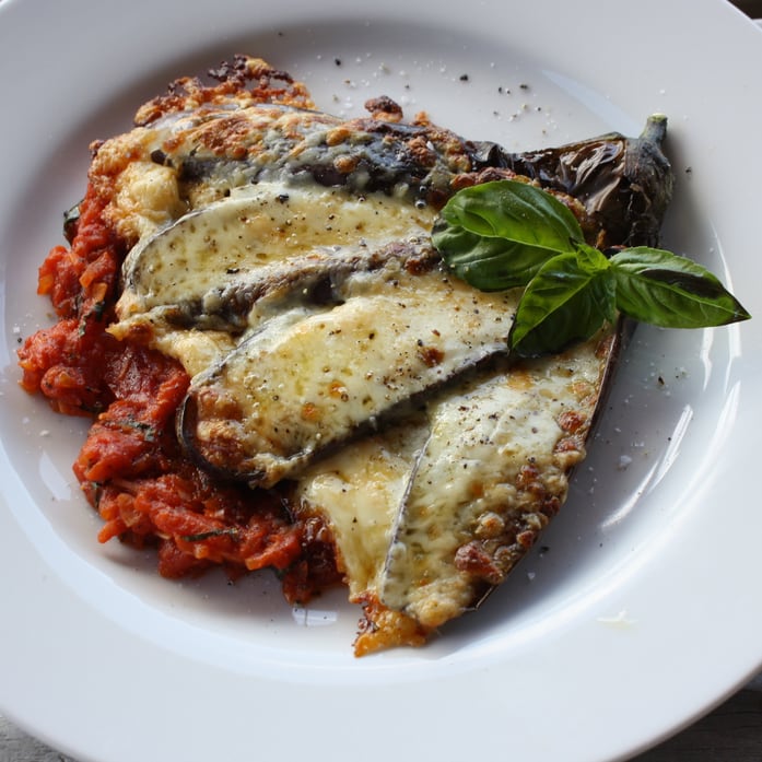 Gefüllte Aubergine